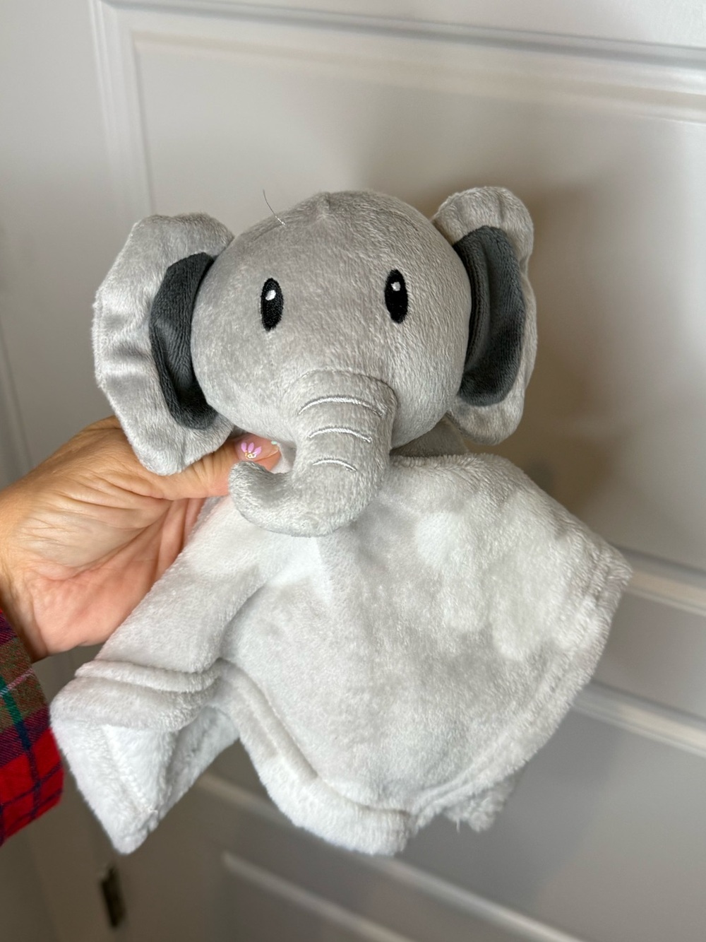 Parent's Choice Gray and White Elephant Cloud Star Plush Baby Lovey
